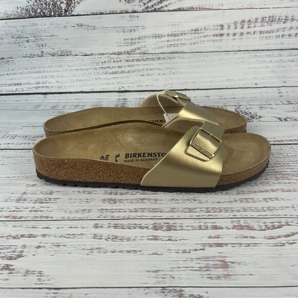 Birkenstock Madrid BS Men 11 Narrow Slide Sandals Gold main image 7